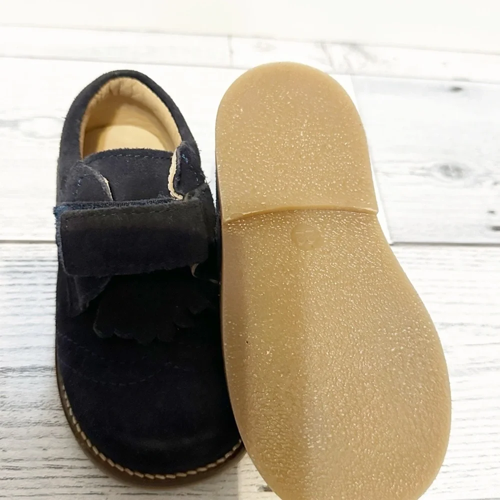 Chicco Baby Navy Blue Suede Shoes Sz 6.5